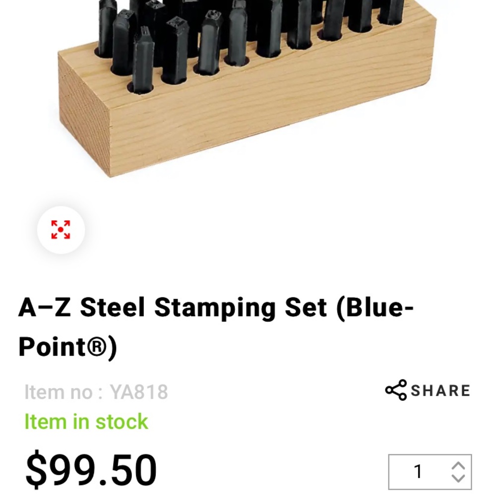 Metal stamp set brand new